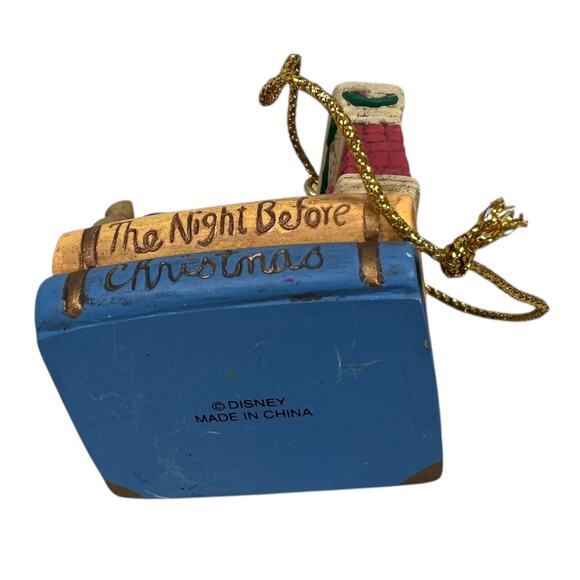 Vintage Disney The Night Before Christmas Mickey Mouse Ornament Fireplace 90s - Picture 6 of 8